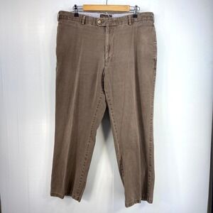 Patrick James Reserve Pima Cotton Chino Pants Brown Mens 38